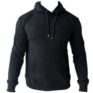 Unisex Adult Pullover Hoodie Black High Quality Heavy Without Fleece New